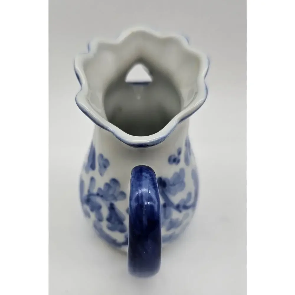 Vintage Andrea by Sadek Rooster Mini Creamer Pitcher Blue